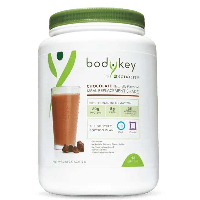 Nutrilite Naturally Flavored Chocolate BodyKey Meal Replacement Shake.