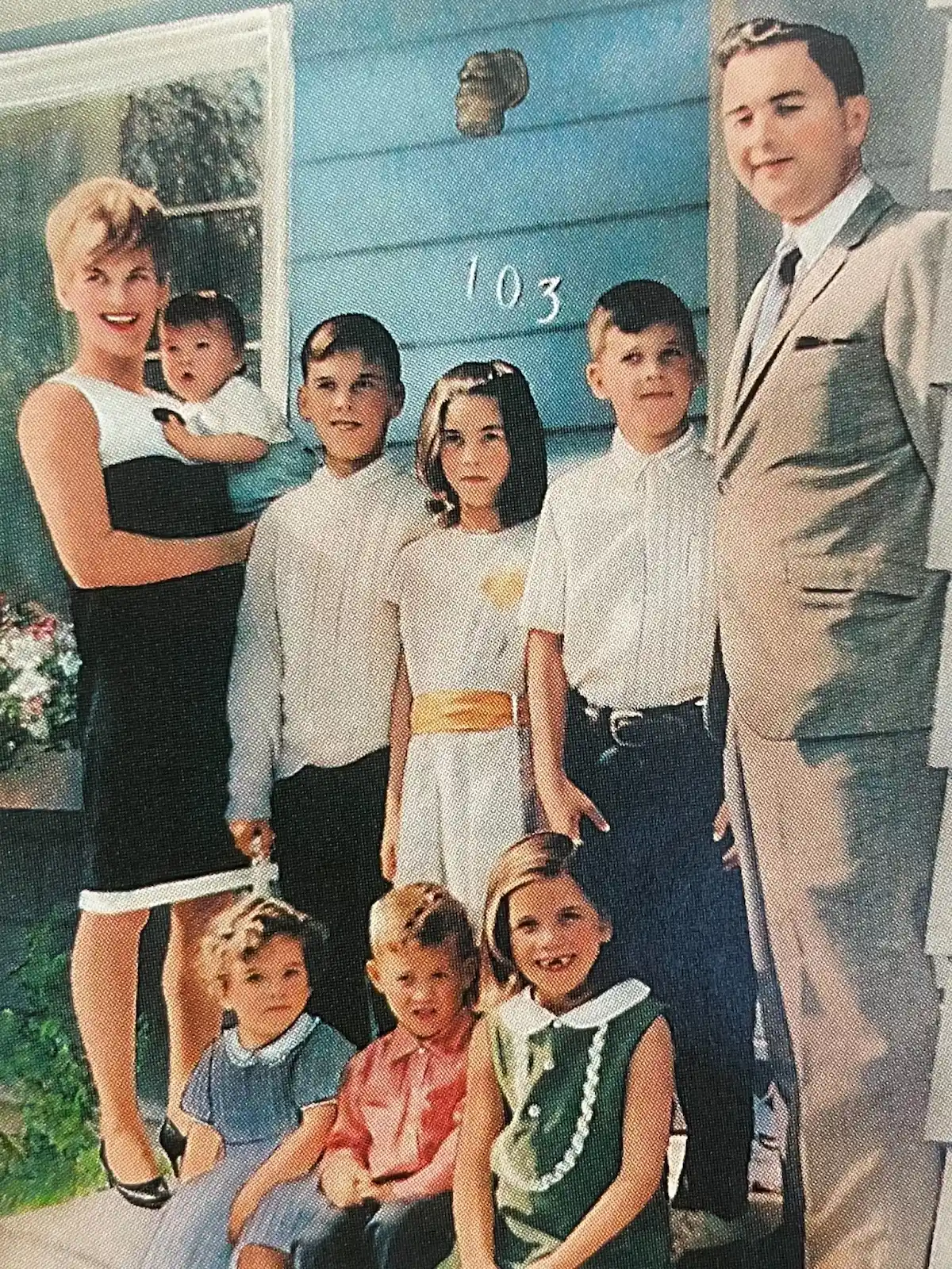 Dexter Yager with his wife and seven children